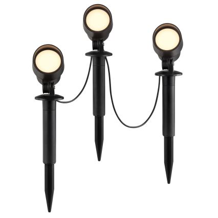 Brilliant - 3-osaline KAMARA LED välisvalgusti komplekt LED/8,5W/230V IP44, must