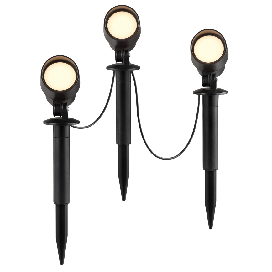 Brilliant - 3-osaline KAMARA LED välisvalgusti komplekt LED/8,5W/230V IP44, must