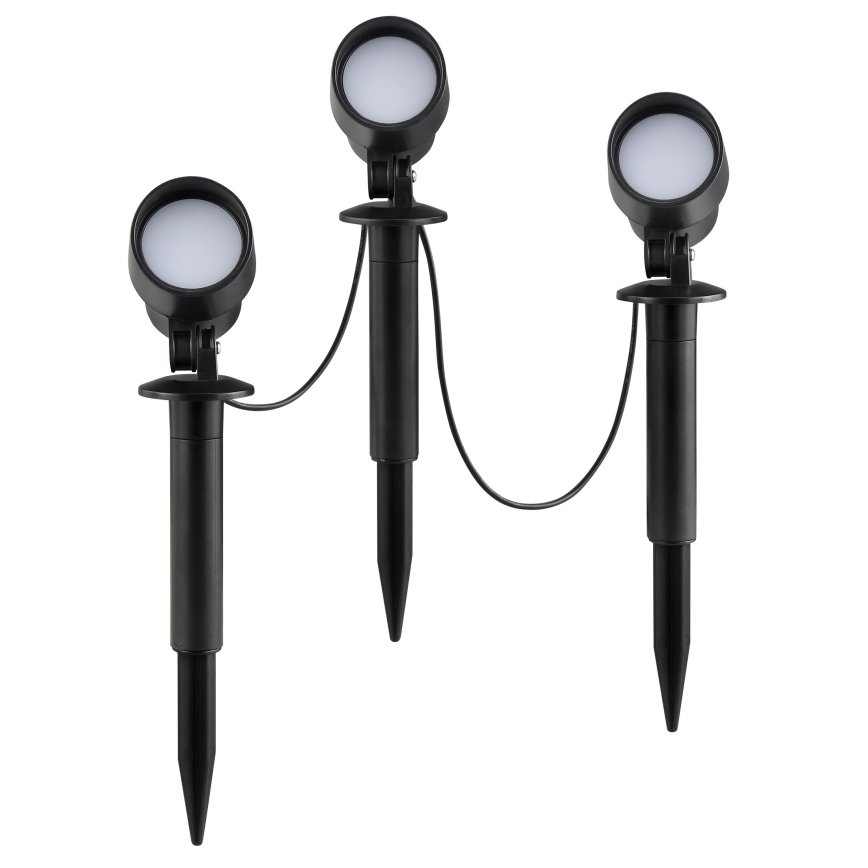 Brilliant - 3-osaline KAMARA LED välisvalgusti komplekt LED/8,5W/230V IP44, must