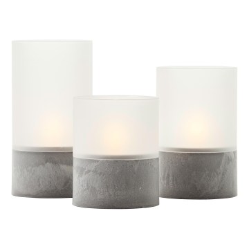 Brilliant - 3x LED-küünalde komplekt BOUGIE LED/2xAA IP44 hall/valge