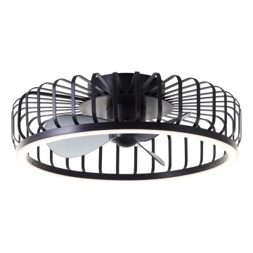 Brilliant - CAPO LED-hämardatav laevalgusti ventilaatoriga LED/36W/230V 2700-6500K läbimõõt 48 cm must + kaugjuhtimispult