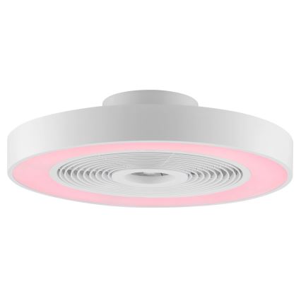 Brilliant - hämardatav LED RGBW laelamp ventilaatoriga CATANIA LED/37W/230V 2700-6500K läbimõõt 48,6 cm valge + kaugjuhtimispult