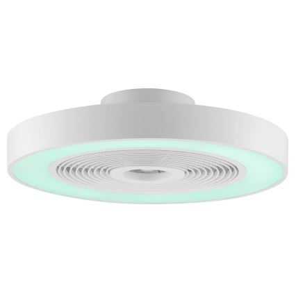 Brilliant - hämardatav LED RGBW laelamp ventilaatoriga CATANIA LED/37W/230V 2700-6500K läbimõõt 48,6 cm valge + kaugjuhtimispult