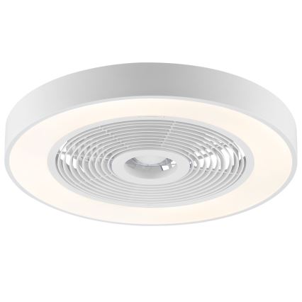 Brilliant - hämardatav LED RGBW laelamp ventilaatoriga CATANIA LED/37W/230V 2700-6500K läbimõõt 48,6 cm valge + kaugjuhtimispult