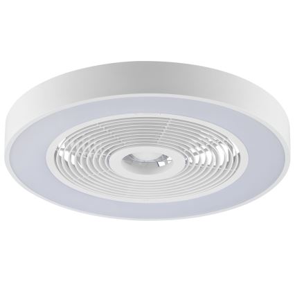 Brilliant - hämardatav LED RGBW laelamp ventilaatoriga CATANIA LED/37W/230V 2700-6500K läbimõõt 48,6 cm valge + kaugjuhtimispult