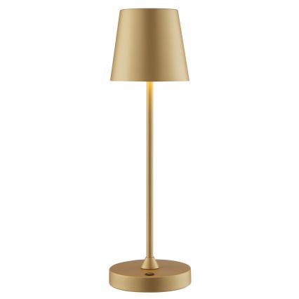 Brilliant - LED-hämardatav laetav puutekontrolliga välitingimustes kasutatav laualamp ELORA LED/2,5W/5V 2700K 2600 mAh IP44 kuldne