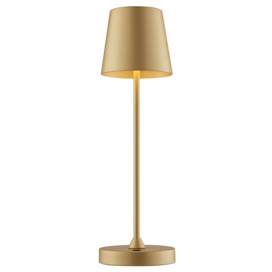 Brilliant - LED-hämardatav laetav puutekontrolliga välitingimustes kasutatav laualamp ELORA LED/2,5W/5V 2700K 2600 mAh IP44 kuldne