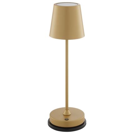 Brilliant - LED-hämardatav laetav puutekontrolliga välitingimustes kasutatav laualamp ELORA LED/2,5W/5V 2700K 2600 mAh IP44 kuldne