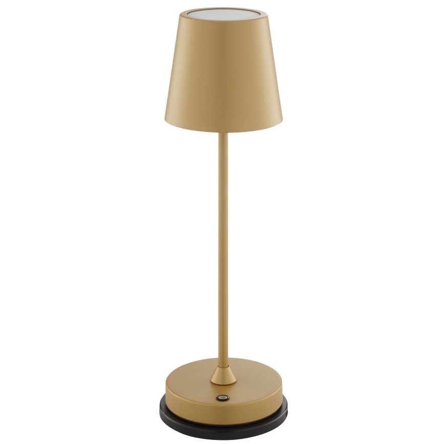 Brilliant - LED-hämardatav laetav puutekontrolliga välitingimustes kasutatav laualamp ELORA LED/2,5W/5V 2700K 2600 mAh IP44 kuldne