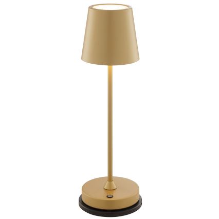 Brilliant - LED-hämardatav laetav puutekontrolliga välitingimustes kasutatav laualamp ELORA LED/2,5W/5V 2700K 2600 mAh IP44 kuldne