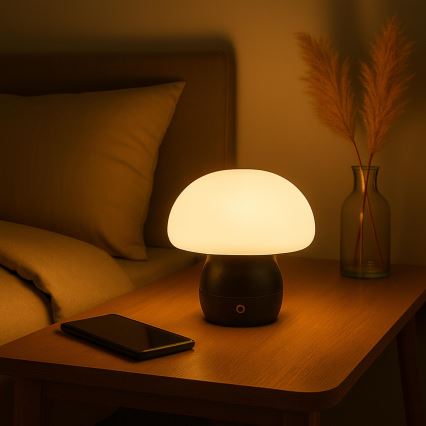 Brilliant - LED hämardatav laetav puutetundlik laualamp DUPIS LED/2W/5V 2700K 1800 mAh must