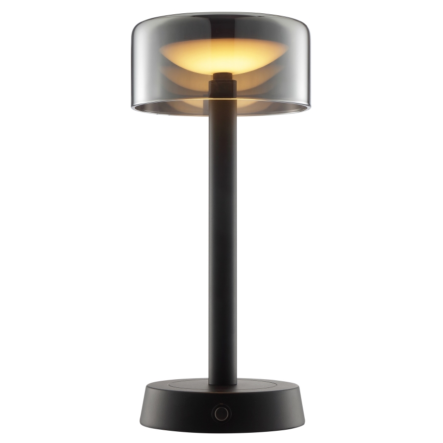 Brilliant - LED hämardatav laetav puutetundlik välistingimustes kasutatav laualamp RAZOR LED/2,5W/5V 2700K 2600 mAh IP44 must