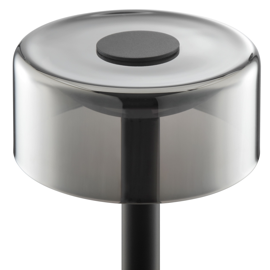 Brilliant - LED hämardatav laetav puutetundlik välistingimustes kasutatav laualamp RAZOR LED/2,5W/5V 2700K 2600 mAh IP44 must