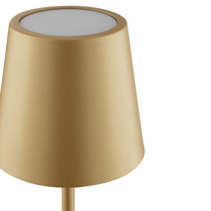 Brilliant - LED hämardatav laetav puutekontrolliga välitingimustesse mõeldud laualamp ELORA LED/2,5W/5V 2700K 2600 mAh IP44 kuldne