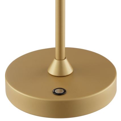 Brilliant - LED hämardatav laetav puutekontrolliga välitingimustesse mõeldud laualamp ELORA LED/2,5W/5V 2700K 2600 mAh IP44 kuldne