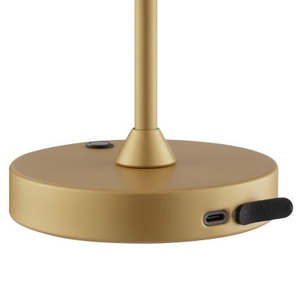 Brilliant - LED hämardatav laetav puutekontrolliga välitingimustesse mõeldud laualamp ELORA LED/2,5W/5V 2700K 2600 mAh IP44 kuldne