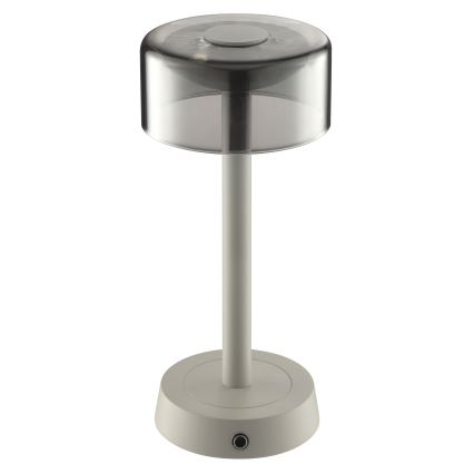 Brilliant - LED hämardatav laetav puutetundlik väljas kasutatav lauavalgusti RAZOR LED/2,5W/5V 2700K 2600 mAh IP44 hall