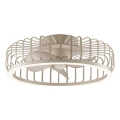 Brilliant - Hämardatav laevalgusti ventilaatoriga CAPO LED/36W/230V 2700-6500K läbimõõt 48 cm beež + kaugjuhtimispult