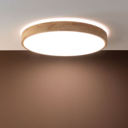 Brilliant - LED hämardatav laelamp SLIMLINE LED/60W/230V 3000-6500K läbimõõt 45 cm kummipuit + kaugjuhtimispult