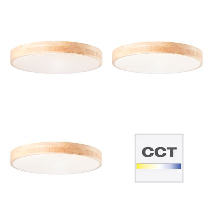 Brilliant - LED hämardatav laelamp SLIMLINE LED/60W/230V 3000-6500K läbimõõt 45 cm kummipuit + kaugjuhtimispult