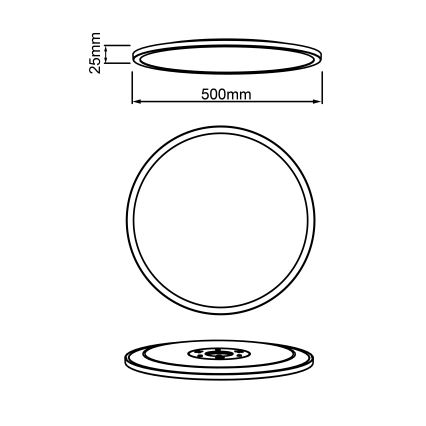 Brilliant - hämardatav LED-laelamp TUCO LED/33W/230V 3000-6500K läbimõõt 50 cm must + kaugjuhtimispult