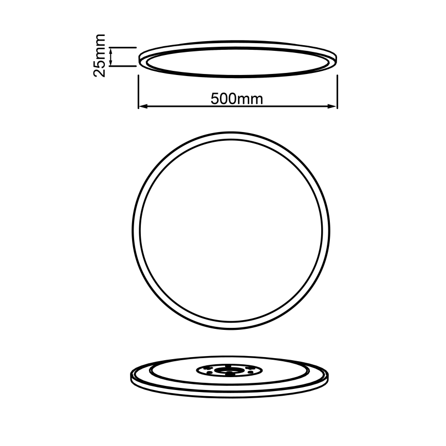 Brilliant - hämardatav LED-laelamp TUCO LED/33W/230V 3000-6500K läbimõõt 50 cm must + kaugjuhtimispult