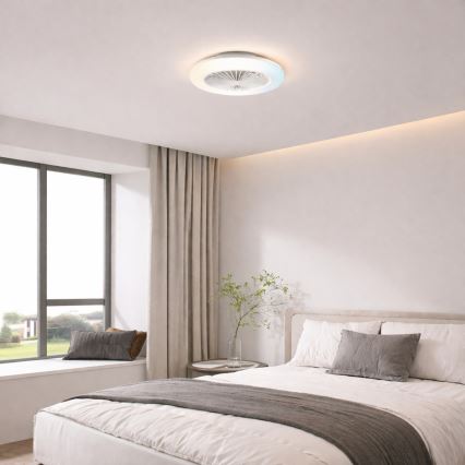 Brilliant - LED-hämardatav laelamp ventilaatoriga MONTERO LED/20W/230V 2700-6500K läbimõõt 42 cm valge + kaugjuhtimispult
