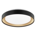 Brilliant - hämardatav LED-laelamp WALDO LED/24W/230V 3000-6500K läbimõõt 38,5 cm must/kuldne + kaugjuhtimispult