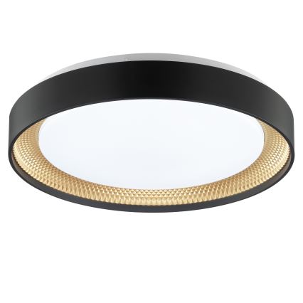 Brilliant - hämardatav LED-laelamp WALDO LED/24W/230V 3000-6500K läbimõõt 38,5 cm must/kuldne + kaugjuhtimispult