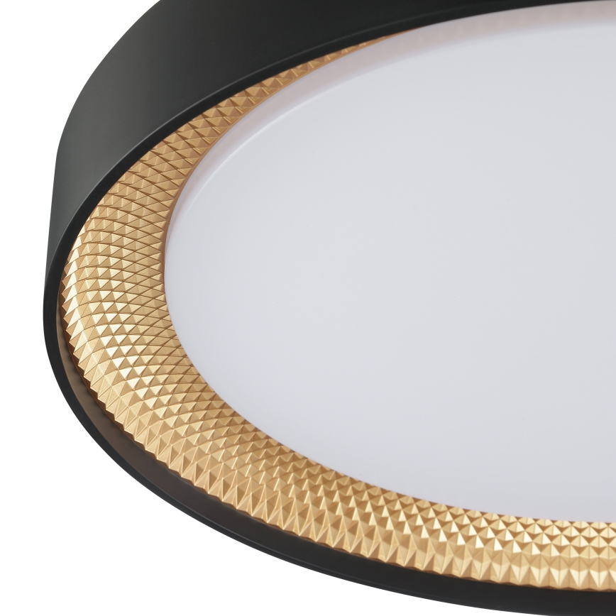 Brilliant - hämardatav LED-laelamp WALDO LED/24W/230V 3000-6500K läbimõõt 38,5 cm must/kuldne + kaugjuhtimispult