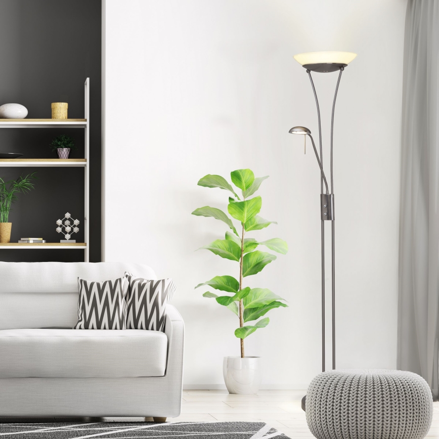 Brilliant - hämardatav LED-põrandalamp FINN 2xLED/13W/230V mattkroom