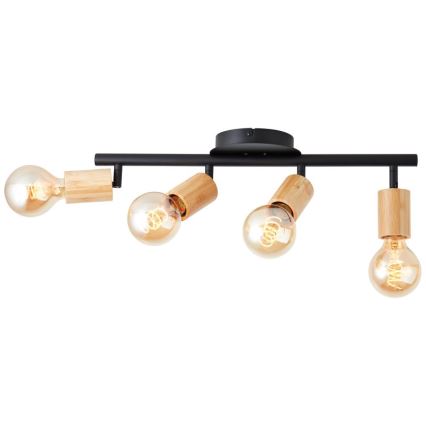 Brilliant - Kohtvalgusti TIFFANY 4xE27/28W/230V bambus