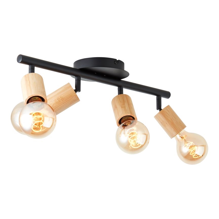 Brilliant - Kohtvalgusti TIFFANY 4xE27/28W/230V bambus
