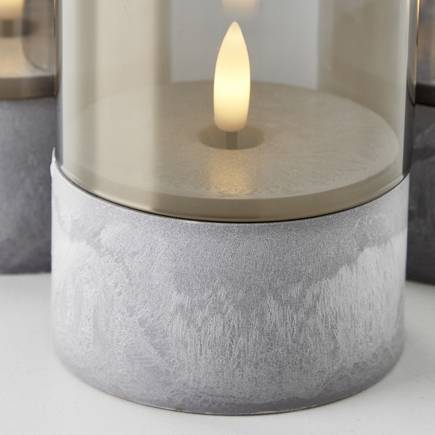 Brilliant - komplekt 3x LED-küünalt BOUGIE LED/2xAA IP44 hall/suitsune