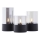 Brilliant - komplekt 3x LED-küünlaid BOUGIE LED/2xAA IP44 must/suitsuhall