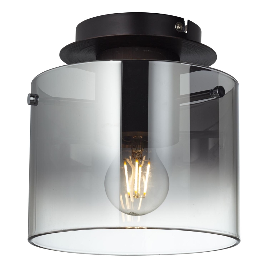 Brilliant - Laelamp BETH 1xE27/60W/230V läbimõõt 20 cm must/suitsuhall
