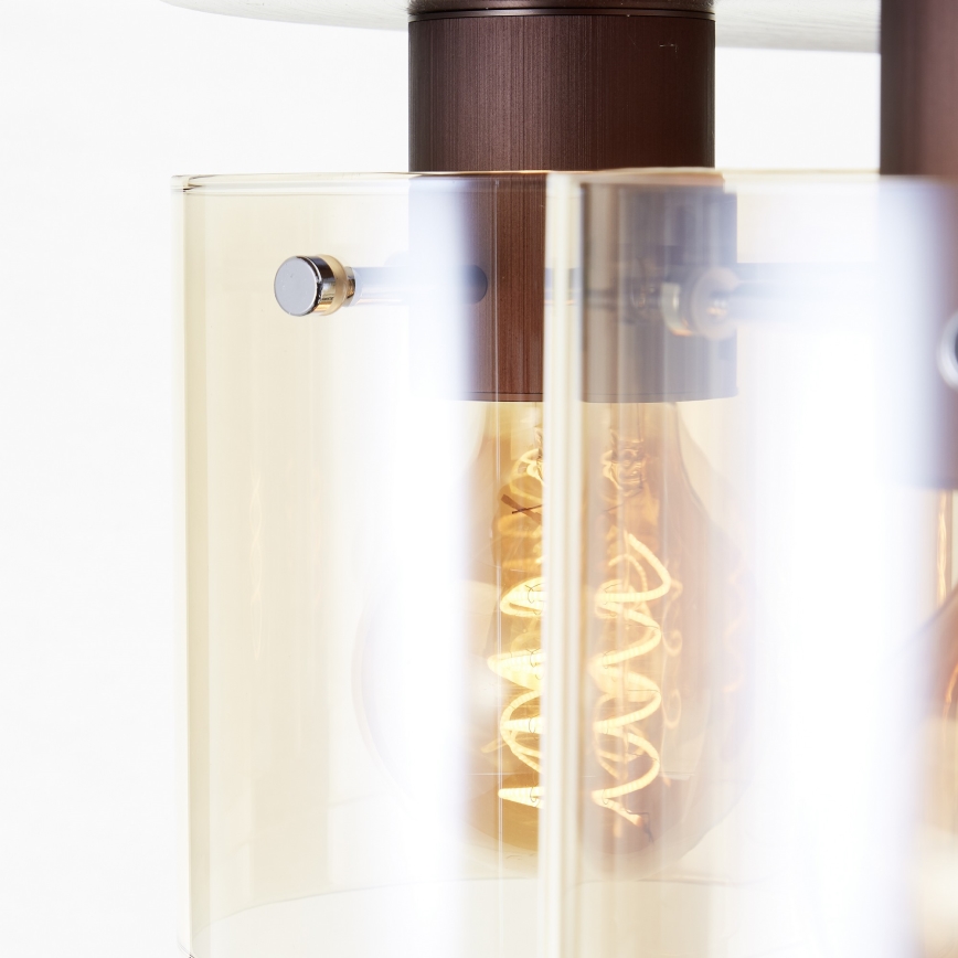 Brilliant - Laelamp PETJE 5xE27/40W/230V läbimõõt 52 cm pruun/suitsune