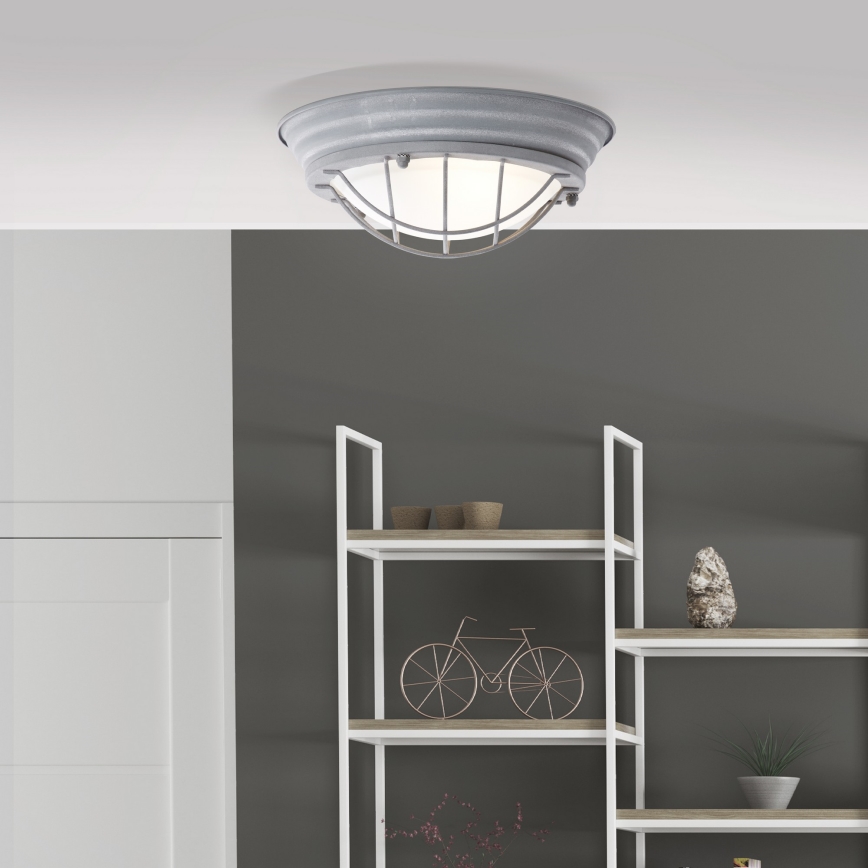 Brilliant - laelamp TYPHOON 1xE27/30W/230V, läbimõõt 29 cm, hall