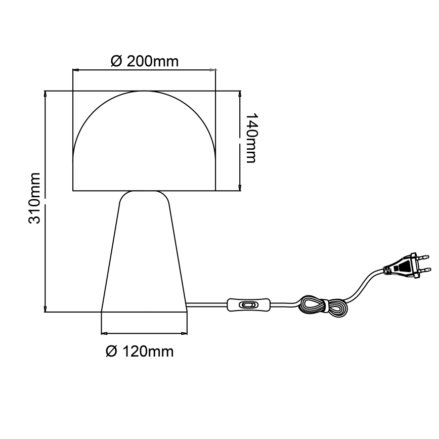 Brilliant - Laualamp NALAM 1xE14/40W/230V beež/saar