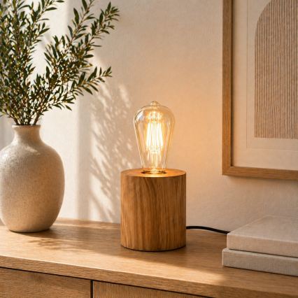 Brilliant - Laualamp WOODRA 1xE27/20W/230V männipuit