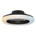 Brilliant - LED hämaratav laevalgusti ventilaatoriga MONTERO LED/20W/230V 2700-6500K, läbimõõt 42 cm, must + kaugjuhtimispult