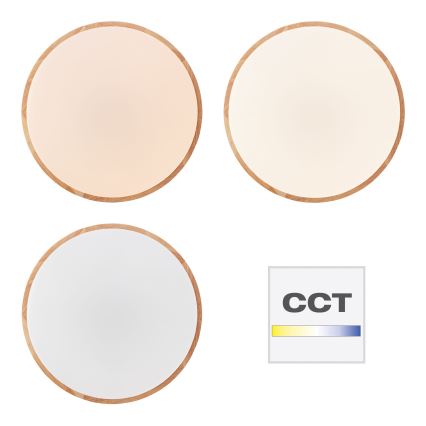 Brilliant - hämardatav LED laelamp SLIMLINE LED/60W/230V 3000-6500K läbimõõt 45 cm kummipuidust + kaugjuhtimispult