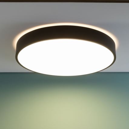 Brilliant - LED Hämardatav laevalgusti SLIMLINE LED/60W/230V 3000-6500K läbimõõt 49 cm must + kaugjuhtimispult