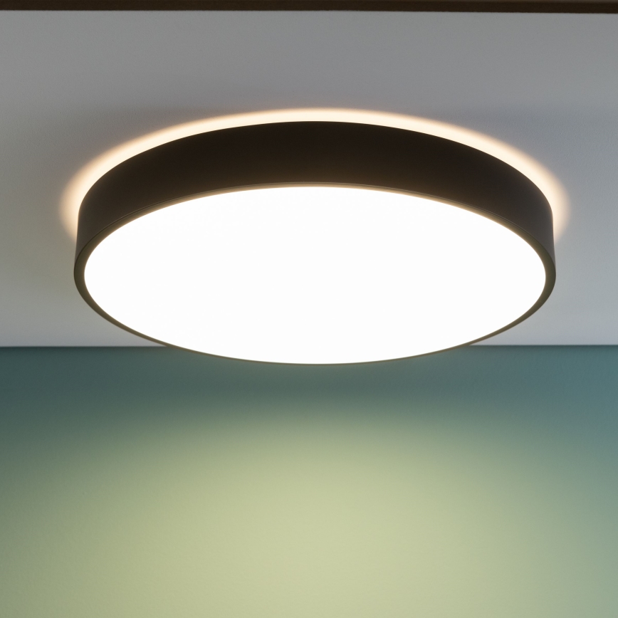 Brilliant - LED Hämardatav laevalgusti SLIMLINE LED/60W/230V 3000-6500K läbimõõt 49 cm must + kaugjuhtimispult