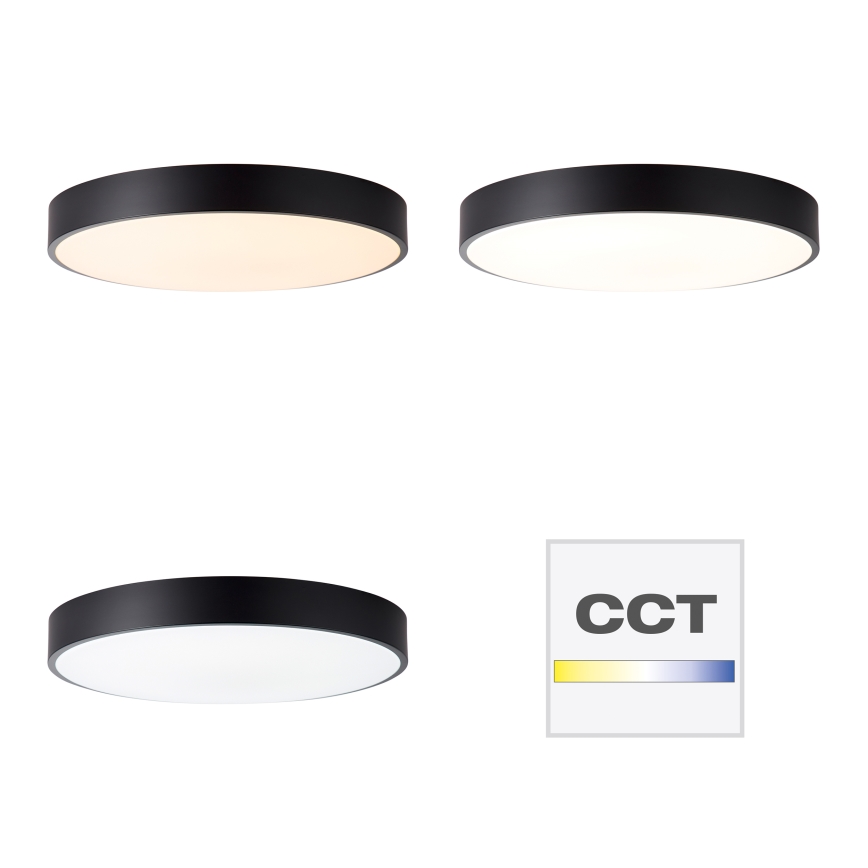 Brilliant - LED Hämardatav laevalgusti SLIMLINE LED/60W/230V 3000-6500K läbimõõt 49 cm must + kaugjuhtimispult