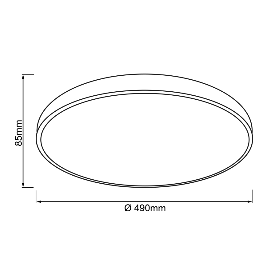 Brilliant - LED hämardatav laevalgusti SLIMLINE LED/60W/230V 3000–6500K Ø 49 cm valge + kaugjuhtimispult