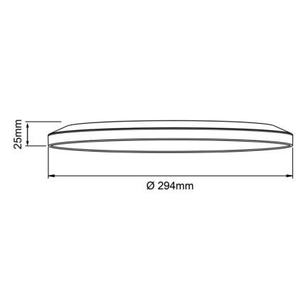Brilliant - Hämardatav laelamp SORELL LED/18W/230V 3000-6500K Ø 29 cm must + kaugjuhtimispult