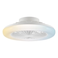 Brilliant - LED-hämardatav laelamp ventilaatoriga MONTERO LED/20W/230V 2700-6500K läbimõõt 42 cm valge + kaugjuhtimispult