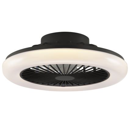 Brilliant - LED hämaratav laevalgusti ventilaatoriga MONTERO LED/20W/230V 2700-6500K, läbimõõt 42 cm, must + kaugjuhtimispult