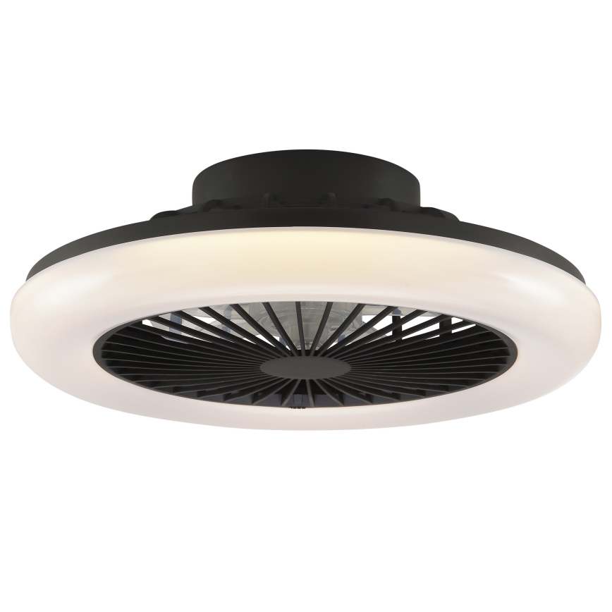 Brilliant - LED hämaratav laevalgusti ventilaatoriga MONTERO LED/20W/230V 2700-6500K, läbimõõt 42 cm, must + kaugjuhtimispult